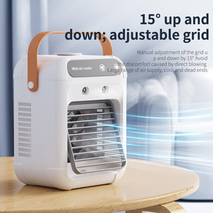 Hot Sale Portable Water Cooled Small Cooling Fan Mobile <b>Mini</b> Evaporative <b>Desk</b> Air Cooler Lasting Spray - Product Image 3