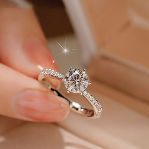 2023 nuovo anello cubico con 1 carato pietra diamante cintura di nozze 6 vicino simulazione per proposta - Product Image 1