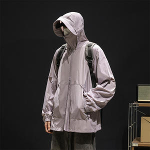 Ultra-sottile UPF50 + protezione UV giacca estiva da esterno per uomo e donna Casual stile montano in Nylon con cerniera frontale con Logo Sun - Product Image 3