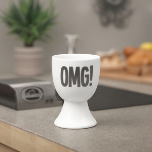 LOGO creativo personalizzato singolo porcellanato ripiano eco-friendly piccolo portabovchi bianco in ceramica - Product Image 5