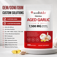 Acentiallabs Ail Vieilli Inodore 7500MG Gélules Souples Compléments Énergétiques à Base de Plantes Distributeur en Gros Circulation Cardiaque 300 Capsules