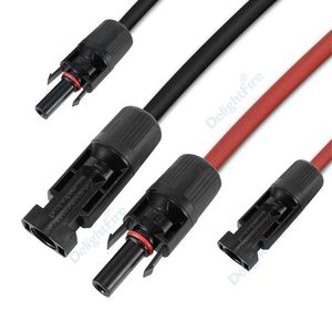2.5/4/6mm đỏ đen đôi kết thúc năng lượng mặt trời cáp mở rộng với kết nối 14/10awg năng lượng mặt trời bảng điều khiển cáp quang điện dây cho hệ thống PV - Product Image 1