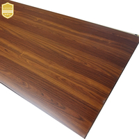 Lesifu 8056 teck foncé ignifugé HPL armoire stratifié peau formica feuilles de panneau pour la conception de porte