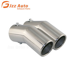 Punta de Escape de Coche, Diámetro de 63 mm, Tubos de Escape Dobles de Acero Inoxidable, Entrada Doble, Salida Doble, Puntas de Silenciador para VW - Product Image 5