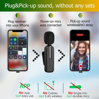 1-Drag 2-Microphone Lavalier à main sans fil pour l'enseignement Interview Vlogging & Podcast Microphone de conférence portable