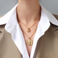 18K or cuivre alliage titane acier croix chaîne gypsophile serpent os torsion boîte chaîne poisson bouche verticale carré chaîne collier