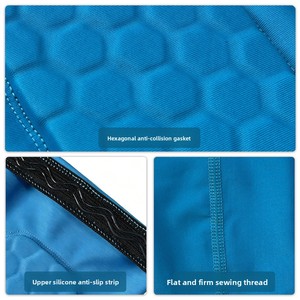 Protège-tibias de football professionnels pour l'extérieur en EVA, matériau alvéolé anti-collision, silicone antidérapant, longueur mollet - Product Image 3