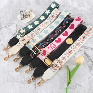 Многоцветный тканевый кошелек с регулируемым ремешком для гитары шириной 38 мм - Product Image 1