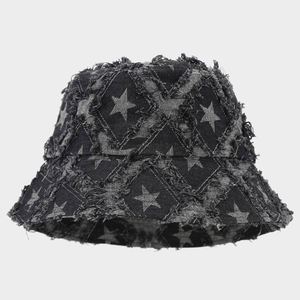 Chapeau Bob en Jean Tendance pour Femme avec Bords Effilochés et Motif Étoile – Idéal pour l'Été et les Voyages en Extérieur - Product Image 6