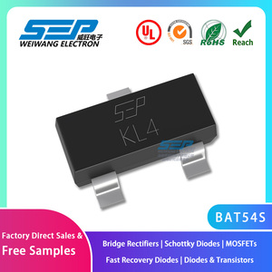 Sep bat54s schottky <span class=keywords><strong>Diode</strong></span> 30V 200mA sot-23 thông qua gói lỗ kép cathode chung với kl4 đánh dấu - Product Image 5