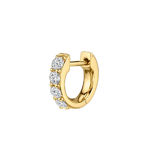 CANNER Boucles d'oreilles créoles classiques larges de haute qualité en argent sterling S925 avec zircon multicolore optionnel et combinaison de 4 pierres, vente en gros - Product Image 1