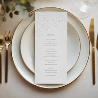 Cartes de menu personnalisées pour mariage, cartes de menu découpées sur mesure pour réception de mariage