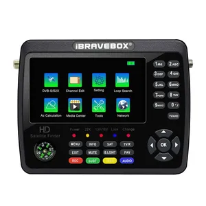 Nuevo diseño iBRAVEBOX V10 Finder Max Plus Soporte de pantalla de 4,3 pulgadas 2 S2/S2X AHD Digital TV Satellite Meter Buscador de señal