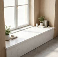 Pierre de quartz veinée Calacatta pour la décoration intérieure de villa