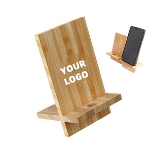 Customized Logo Full Color Eco-Friendly Bamboo Mobile Phone Holder for Promotional & Business Gifts - Product Image 1