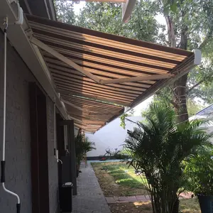 Toldo retrátil elétrico com cassete, à prova de vento, para janela motorizada, para áreas externas