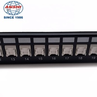 Panel Patch Jaringan ANSHI UTP CAT5E/CAT6/CAT6 dengan Desain Keystone Jack Snap-In Terpasang, 8/12/24/48 Port, Tinggi 1U