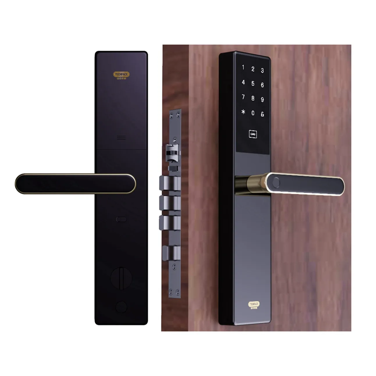 Waterproof TTlock WiFi App Smart Door Lock Biometric lock fingerprint door handle Digital Keyless locks