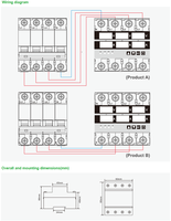Protecteur de tension et de courant triphasé AC SVC LVMA réglable 63A 80A 100A, protection contre les surtensions et les surintensités, en cuivre, PC, aluminium, avec écran LCD, 6kVA