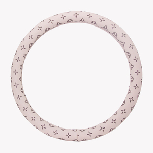 Funda para Volante Monograma Beige de Alta Calidad, Decoración Interior de Coche de Cuero Premium, Resistente al Desgaste, Agarre Cómodo y Suave - Product Image 5