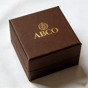 Caja de Regalo Cuadrada de Joyería de Lujo Reciclable con Logotipo, Caja de Cartón para Guardar Collares, Colgantes, Anillos y Pulseras de la Marca ABCO - Product Image 4