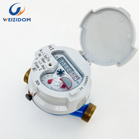 Compteur d'eau à jet unique de 15 mm à 25 mm, certifié MID, haute précision, corps en laiton de 0,5 pouce, à valve contrôlée