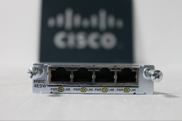 HWIC-4ESW 4 Port 10/100 Ethernet Switch Interface Card Genuine w/