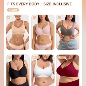 Reggiseni in Gelatina per Donne, <span class=keywords><strong>Senza</strong></span> <span class=keywords><strong>Ferretto</strong></span>, Wireless, con Supporto e Sollevamento, Copertura Completa, Taglie Plus, Comodi e <span class=keywords><strong>Senza</strong></span> Cuciture - Product Image 5