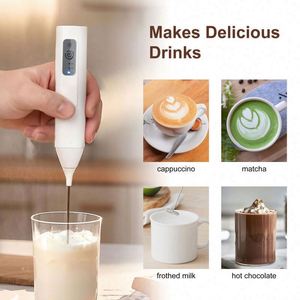 Handheld Electric Milk Frother Coffee Whisk Foam Mixer with USB Rechargeable 3 Speeds - Product Image 5