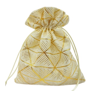 Bolsa de Regalo de Tela de Lino con Patrón Geométrico, Estampado en Caliente, Suministros de Embalaje e Impresión Navideños, Decoración Festiva - Product Image 3