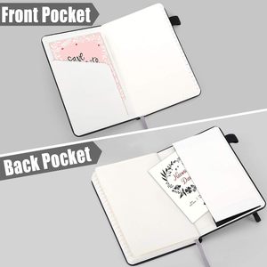 Taccuino tascabile da 3,5 x 5,5 pollici in pelle PU a righe, copertina rigida, mini diario con carta spessa 120g - Product Image 2