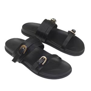 Di alta qualità da <span class=keywords><strong>donna</strong></span> sandali piatti scarpe da spiaggia estive da <span class=keywords><strong>donna</strong></span> alla moda sandali in pelle pantofole da esterno da <span class=keywords><strong>donna</strong></span> pantofole - Product Image 3