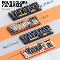 Clavier de jeu filaire T-WOLF T13 à 98 touches avec effet lumineux LED RGB, accessoires pour ordinateur portable personnel et domestique