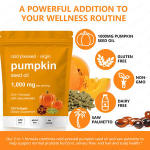 Stokta özel etiket soğuk preslenmiş kabak çekirdeği yağ Softgels testere <span class=keywords><strong>Palmetto</strong></span> saç desteği ile yetişkinler için yumuşak jel kapsüller - Product Image 4