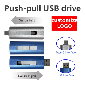 Chiavette Usb di alta qualità <span class=keywords><strong>2</strong></span> in 1 tipo C USB Pendrive con 16gb 32gb 64gb 128gb 256gb - Product Image 2