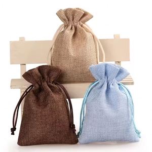 Hemp Fabric Grow <b>Bags</b> <b>Drawstring</b> Hemp Coffee Charcoal <b>Bags</b> - Product Image 4