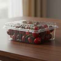 Boîte à fruits en PET transparente de qualité supérieure avec logo personnalisé pour l'emballage alimentaire, améliorant l'attrait et la visibilité du produit