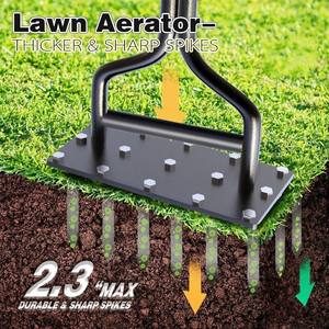 Aérateur de pelouse Spike <span class=keywords><strong>Outil</strong></span> manuel Outdoor Garden Lawn Tiller Lawn-making Tool - Product Image 5
