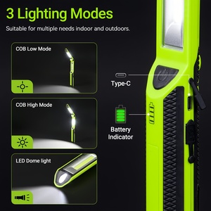 Bajo el capó, luz de trabajo, Usb recargable, reparación de automóviles, luz debajo del capó, lámpara de trabajo magnética, herramienta automática Led, fotografía de luz - Product Image 5