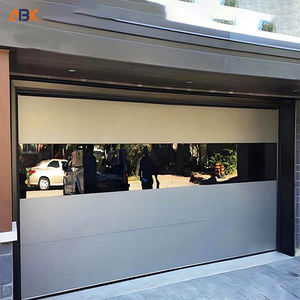 <span class=keywords><strong>Porte</strong></span> de garage sectionnelle de style moderne pour villa avec longue <span class=keywords><strong>fenêtre</strong></span>, automatique, en alliage d'aluminium blanc - Product Image 1