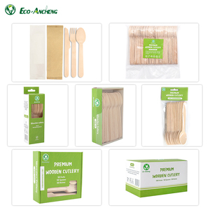 Ensemble de couverts en bois dégradables écologiques ustensile <span class=keywords><strong>cuillère</strong></span> jetable <span class=keywords><strong>fourchette</strong></span> <span class=keywords><strong>couteau</strong></span> pour le camping fourni par le fournisseur Bast - Product Image 4