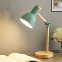 Lampe de table LED à base en bois, réglable, couleur sucre, protection oculaire, homologuée UL, vente chaude