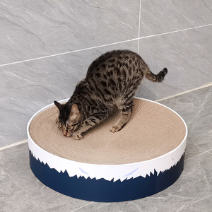 ICLE 500mm Móveis Gato Coçar Board Forma Redonda <span class=keywords><strong>Cat</strong></span> Lounger Atacado Papelão <span class=keywords><strong>Cat</strong></span> <span class=keywords><strong>Scratchers</strong></span> Ondulado - Product Image 3