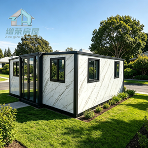 Maison préfabriquée en acier anti-corrosion de 20 pieds, durable, isolée, pliable, pour l'hébergement de visiteurs dans les arrière-cours des banlieues - Product Image 1