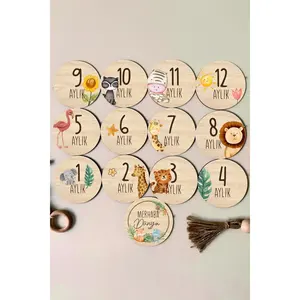 ชุดบันทึกภาพเด็กทารกแบบไม้ 12 เดือน - Product Image 1