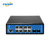 Switch PoE Industri 8-Port POE + 2 Port Fiber SFP Layer2+ Full Gigabit Managed DIN-rail Mendukung Redundansi STP/RSTP/MSTP/ERPS