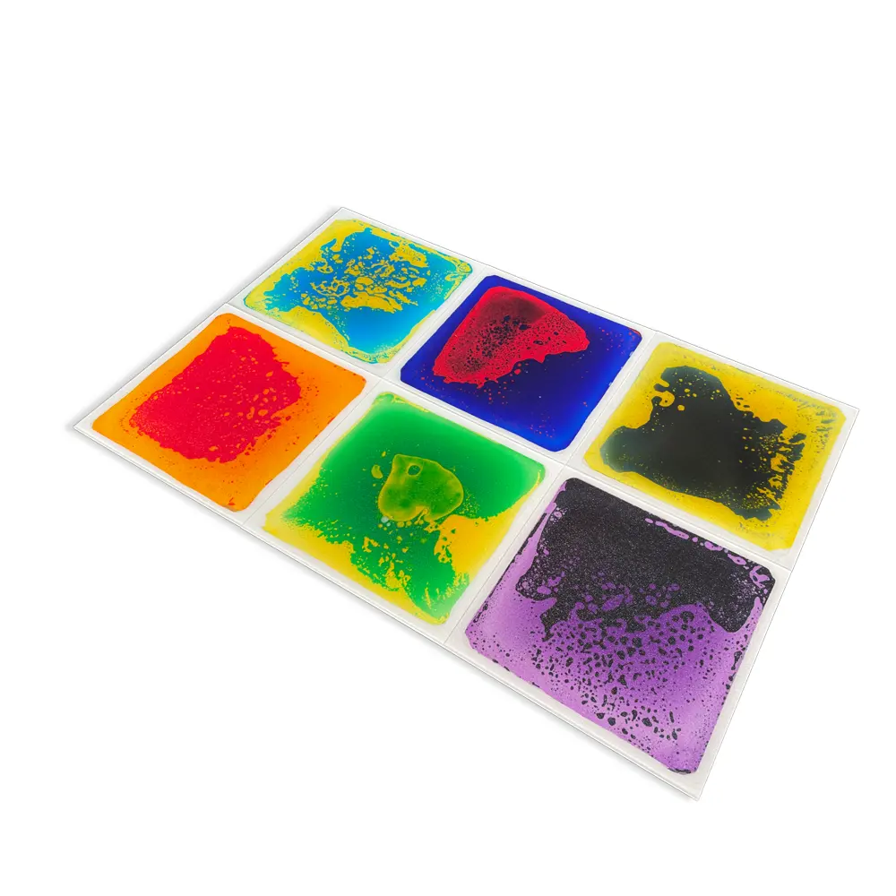 2022 Newest Desgin Factory Supply Educational 6pcs Liquid Floor Tile Sensory Mat Children Toys puzzle game mat
