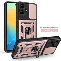 Coques de téléphone portable à fenêtre coulissante pour Tecno Pop 10 Spark Go 2 pour Infinix Smart 10 4G TPU plastique antichoc téléphone couverture arrière