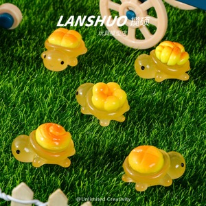 Rainbow Candy Diy Creative Studio – poupée tortue en résine, brille dans le noir, forme d'animal miniature, accessoire de bijoux de collection - Product Image 4
