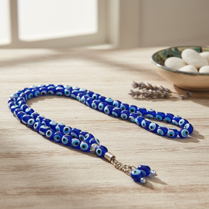 2 X 48 cm Plastic Evil Eyes Rosary Fine <b>Beaded</b> <b>Bracelets</b> - Product Image 3
